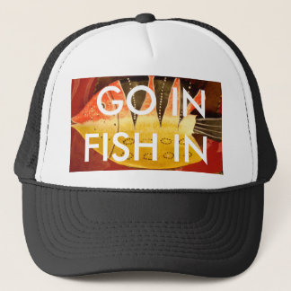 Striped Sensation Tiger Barb Fish Art Print Trucker Hat