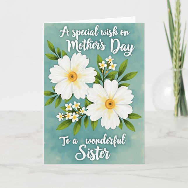 Striped Serene Blossom Card (Front)