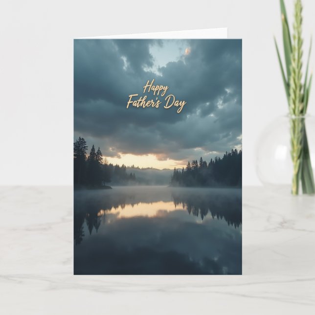Striped Serene Fathers Day Card (Front)