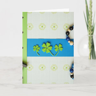 Striped Shamrock Pattern Card