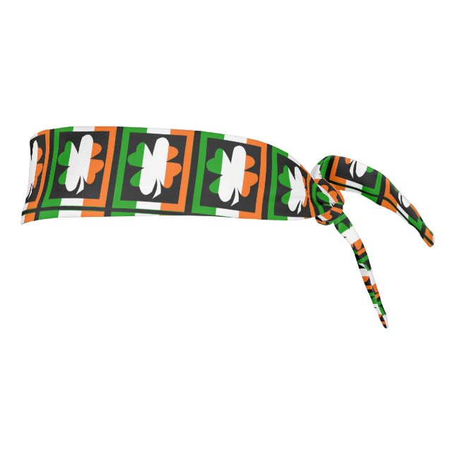 Striped Shamrock Tie Headband (Rotate 90)