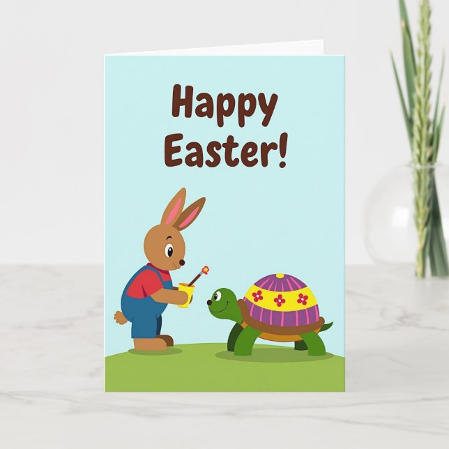 Striped Shell Easter Card (Front)