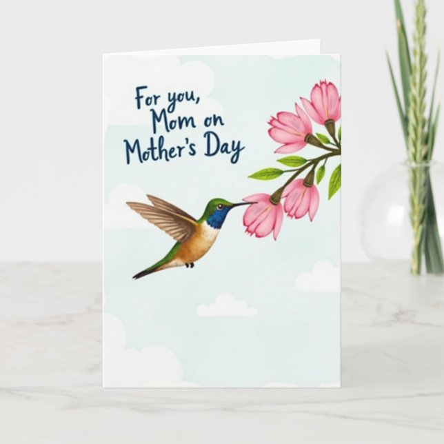 Striped Sky Bird Scene Card (Front)