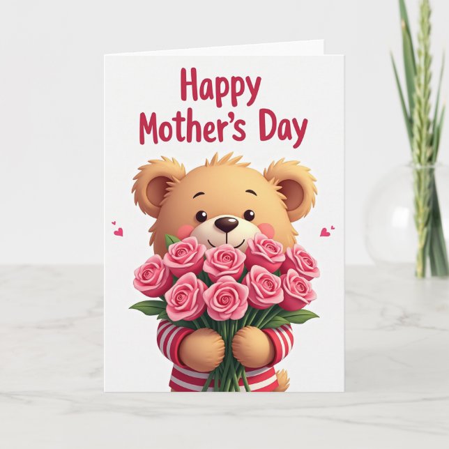 Striped Sleeves Bouquet Card (Front)