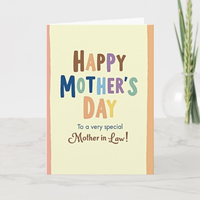 Striped Special Mother In Law Card (Front)