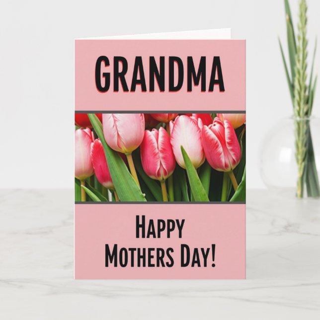 Striped Spring Blooms Loving Card (Front)