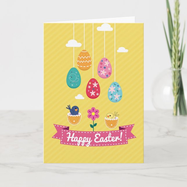 Striped Spring Celebration Card (Front)