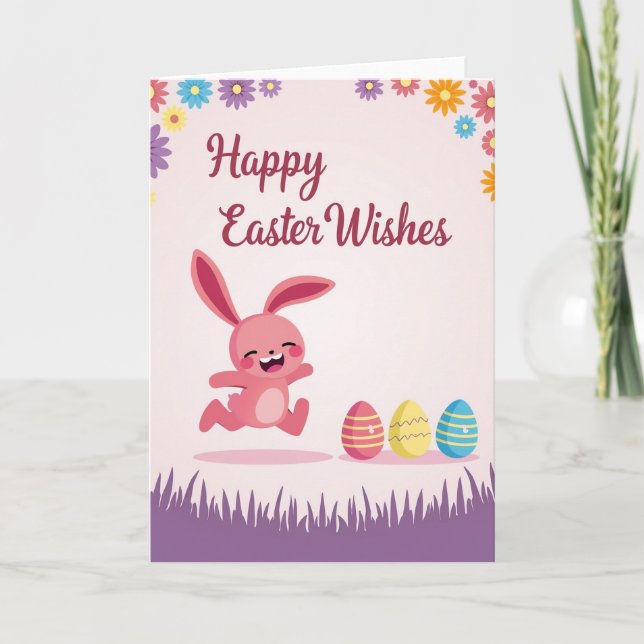 Striped Spring Joy Holiday Card (Front)