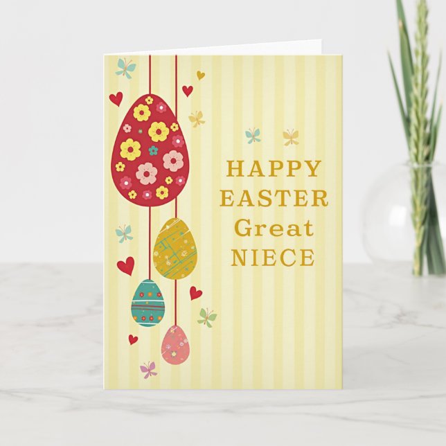 Striped Springtime Ovoids Card (Front)