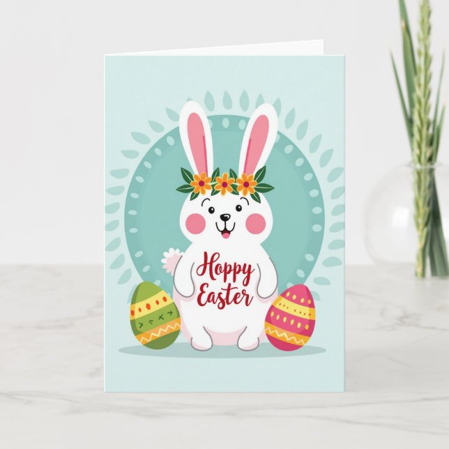 Striped Springtime Scene Card (Front)