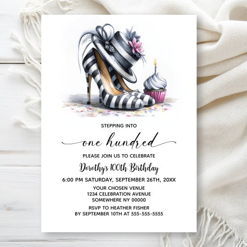 Striped Stiletto Shoes 100th Birthday