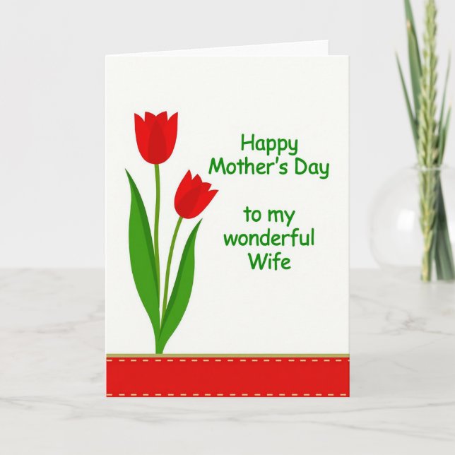 Striped Stylized Blossom Love Card (Front)