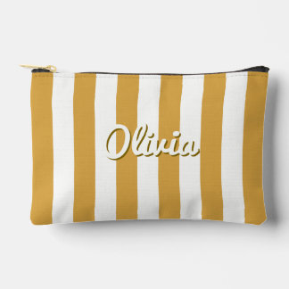 Striped Summer Sunset Girls Trip Makeup Travel Accessory Pouch