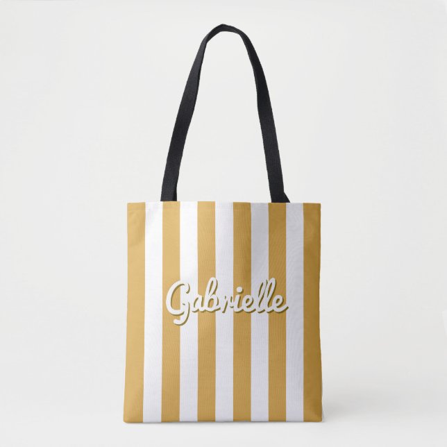 Striped Summer Sunset Girls Trip Travel Tote Bag (Front)