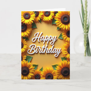 Striped Sun Petal Card