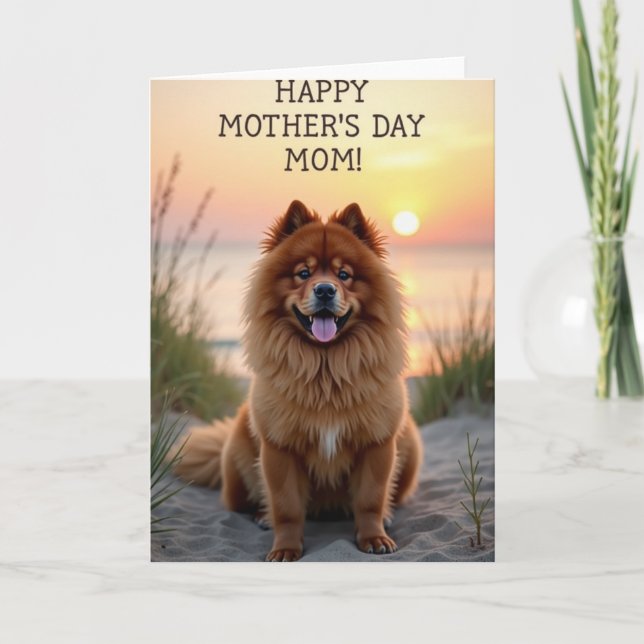 Striped Sunset Dog Card (Front)