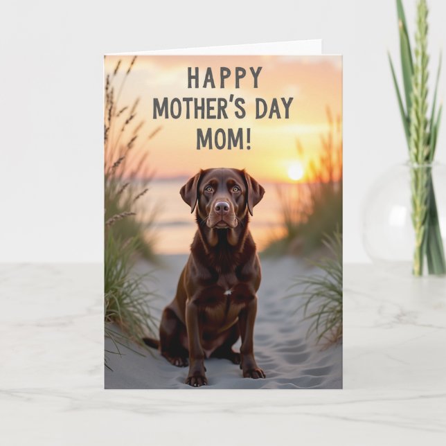 Striped Sunset Mothers Day Card (Front)