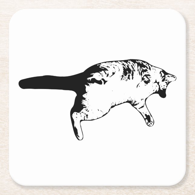 Striped Surprise for Your Table Square Paper Coaster (Front)