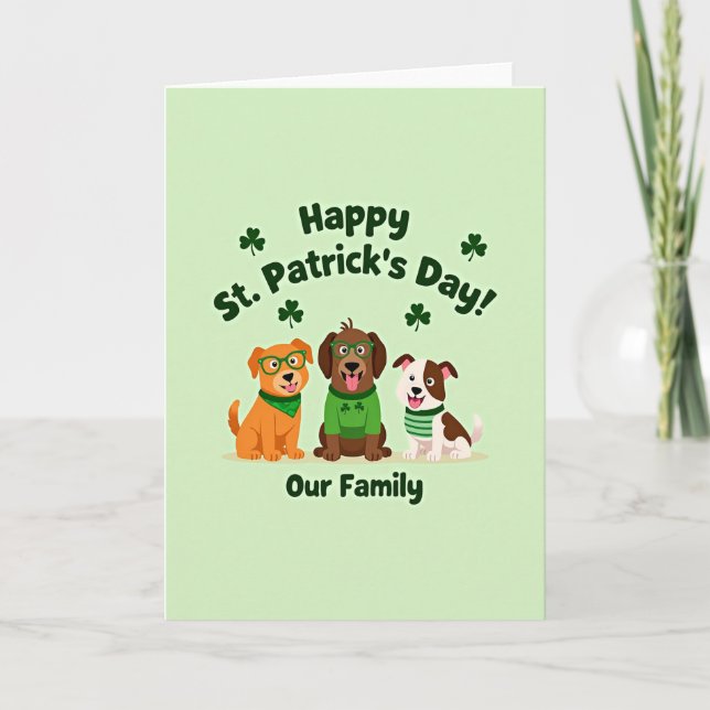 Striped Sweater Dogs Card (Front)