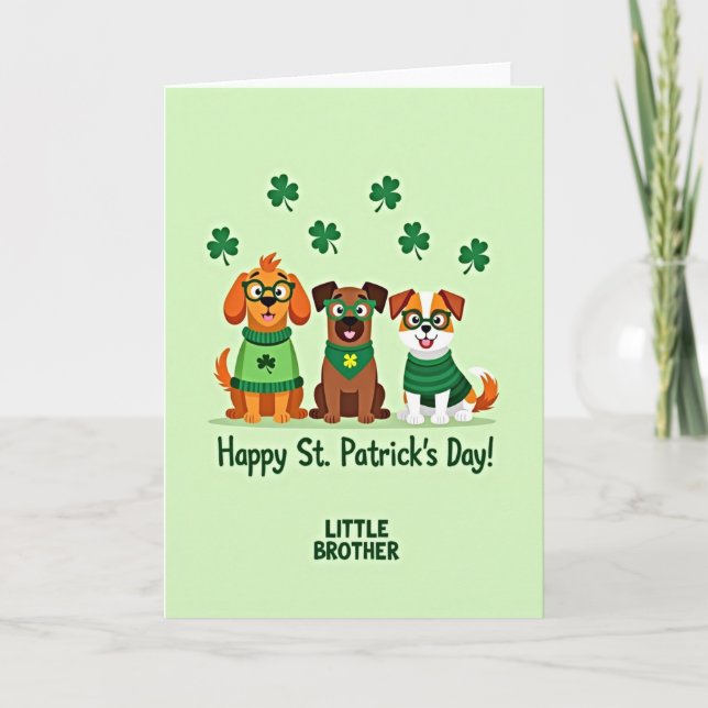 Striped Sweater St Patricks Card (Front)