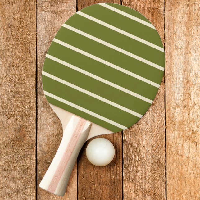 Striped Sweet Olive Color Ping Pong Paddle (Creator Uploaded)