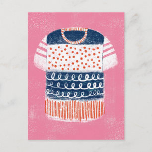 Striped T-shirt Postcard