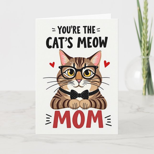 Striped Tabby Mom Card (Front)