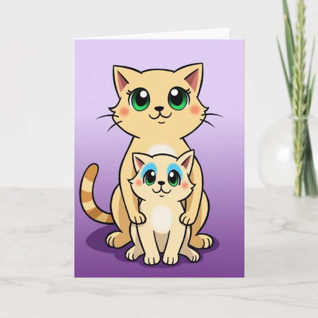 Striped Tail Feline Card (Front)