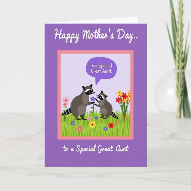 Striped Tail Mothers Day Card (Front)