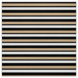 Striped Tan White &amp; Black Custom Fabric