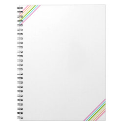 Striped Template Trend Colors Pink Yellow Blue Notebook