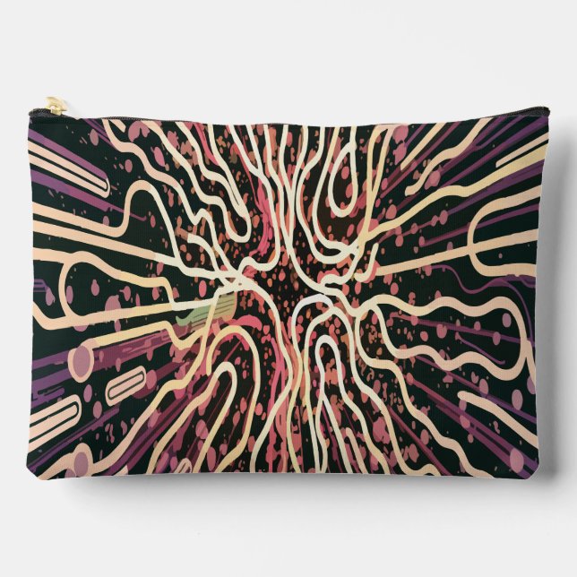 Striped texture accessory pouch (Front)