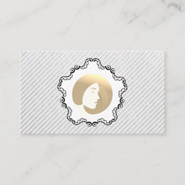 Striped Texture | Womens Beauty Loyalty Card (Front)