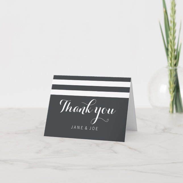 Striped thank you card (Front)