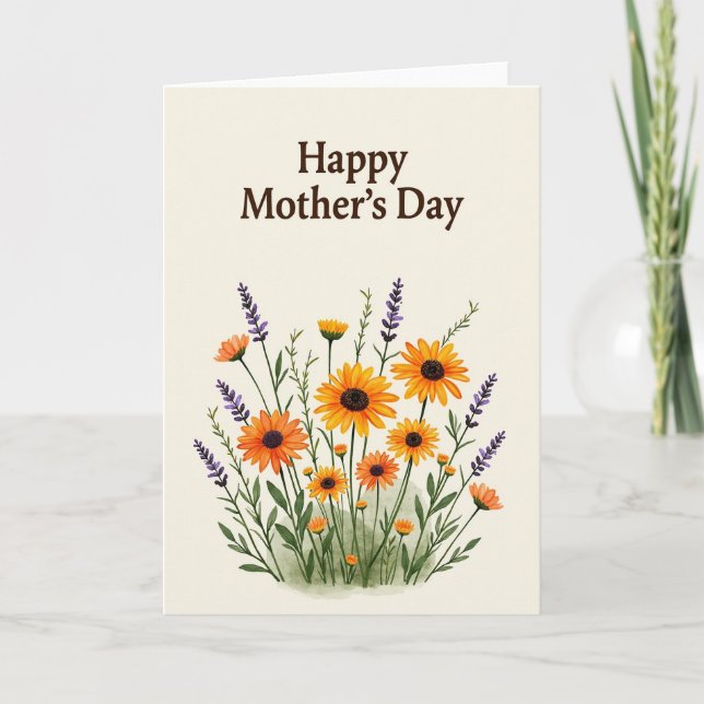 Striped Thank You Message Card (Front)