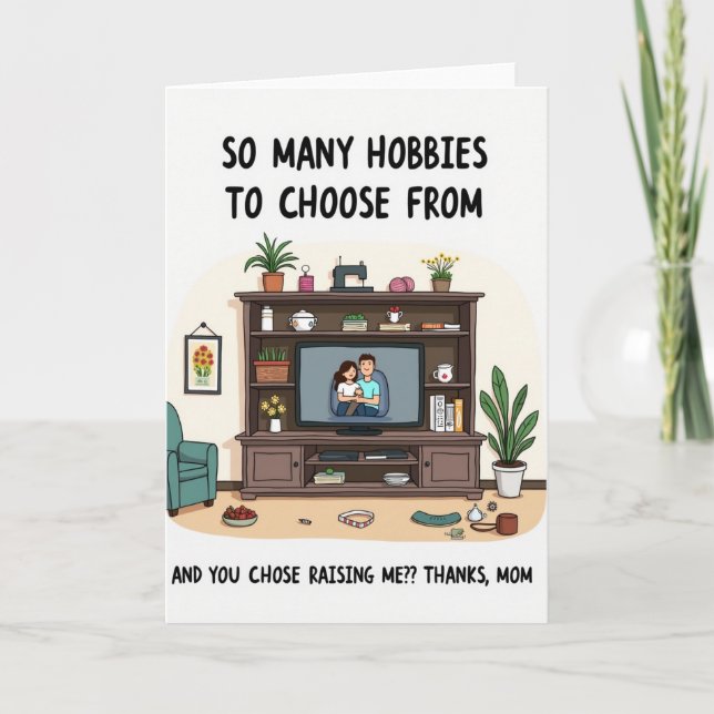 Striped Thanks Mom Card (Front)