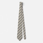 Striped Tie Gray Ivory Stripes Pattern Design at Zazzle