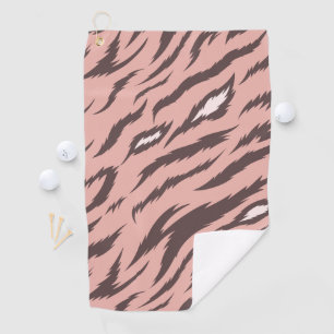 Striped Tiger Fur Pattern Golf Towel