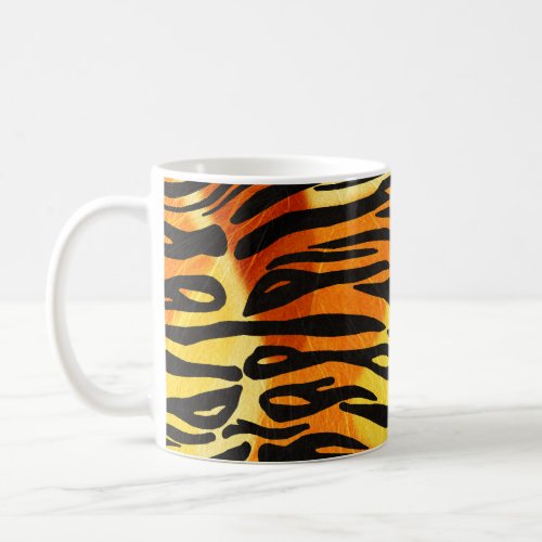 Striped Tiger Fur Print Pattern Coffee Mug