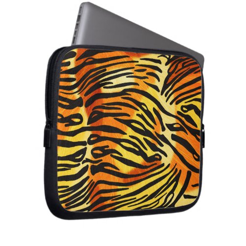 Striped Tiger Fur Print Pattern Laptop Sleeve