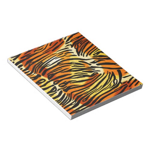 Striped Tiger Fur Print Pattern Notepad