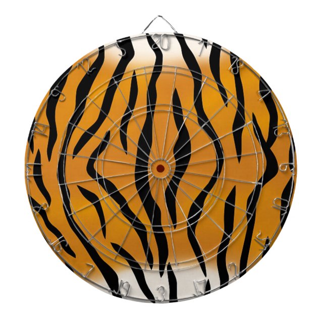 Striped Tiger Pattern Dart Board (Front)