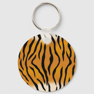 Striped Tiger Pattern Keychain