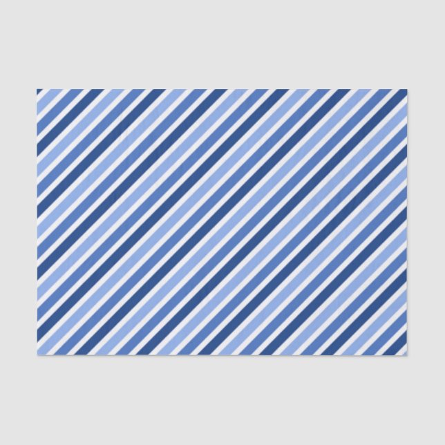 Striped Tissue Paper:Blue And White Stripes Tissue Paper (Front)