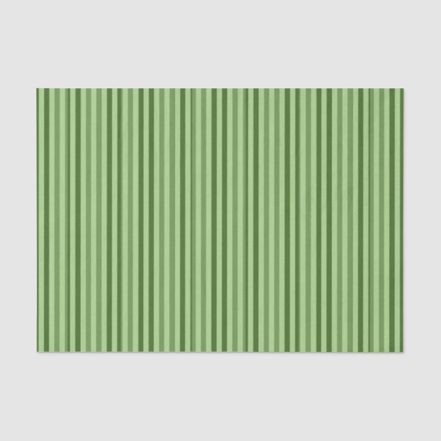 Striped Tissue Paper: Green Stripes Paper (Front)