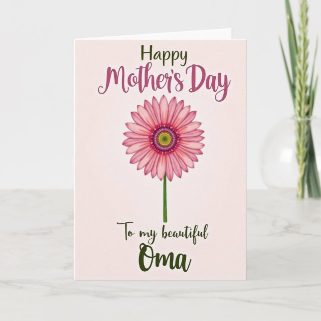 Striped To My Beautiful Oma Card (Front)