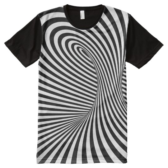 Striped torus. Optical illusion of endless motion All-Over-Print T ...