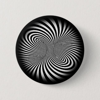 Striped torus. Optical illusion of endless motion Button