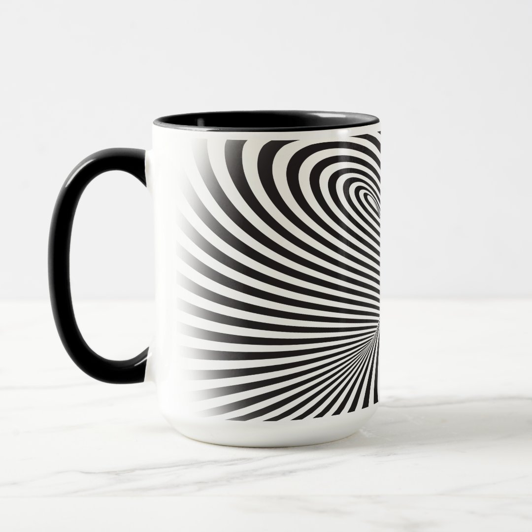 Striped torus. Optical illusion of endless motion Mug | Zazzle