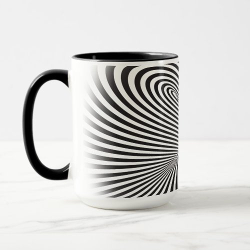 Striped torus Optical illusion of endless motion Mug